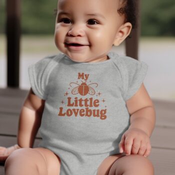 My Little Lovebug Baby Bodysuits Onesie - 24M, Heather product image 1