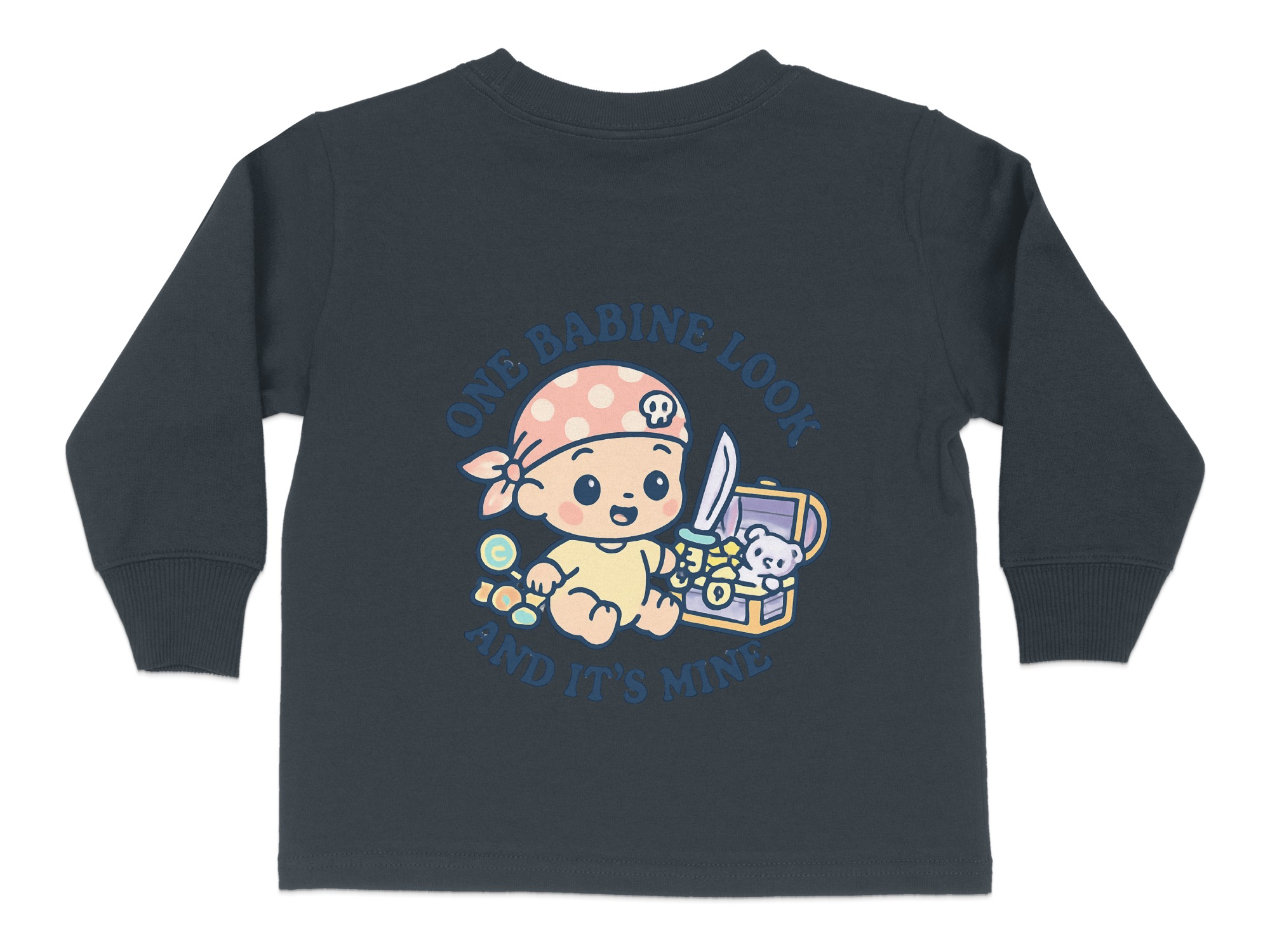 One Babine Look And It's Mine Graphic Tee, Pirate Toddler T-Shirt, Toddle T-shirt Sizes 2T-4T - Image 10