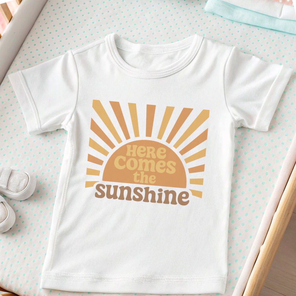 Sunshine Retro Baby T-Shirt - 12-18M, White product image 1