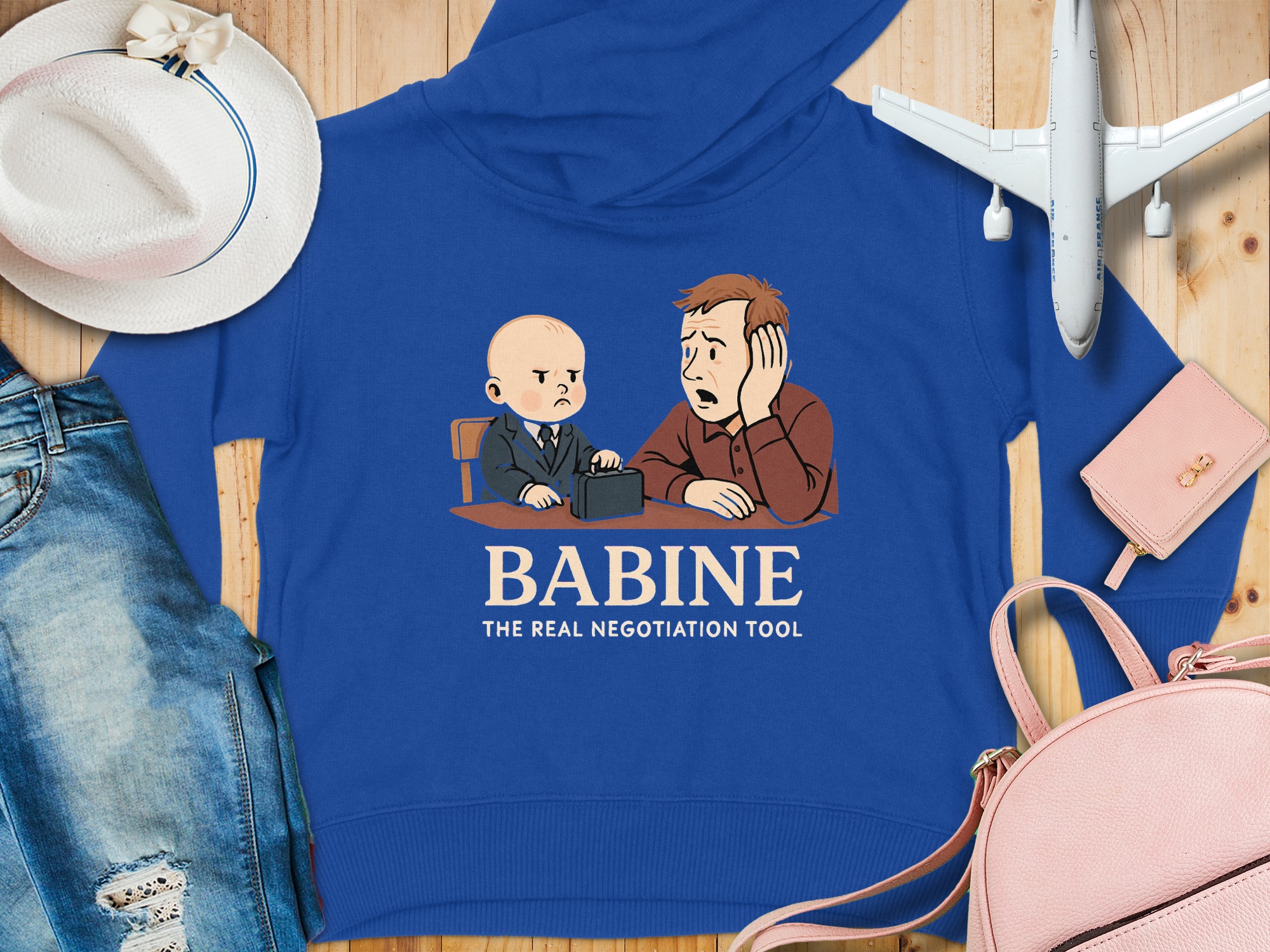 “Babine - Negotiation Tool” | Funny Cajun Humor Toddler Hoodie | Toddler Hoodie Sizes 2T to 6T