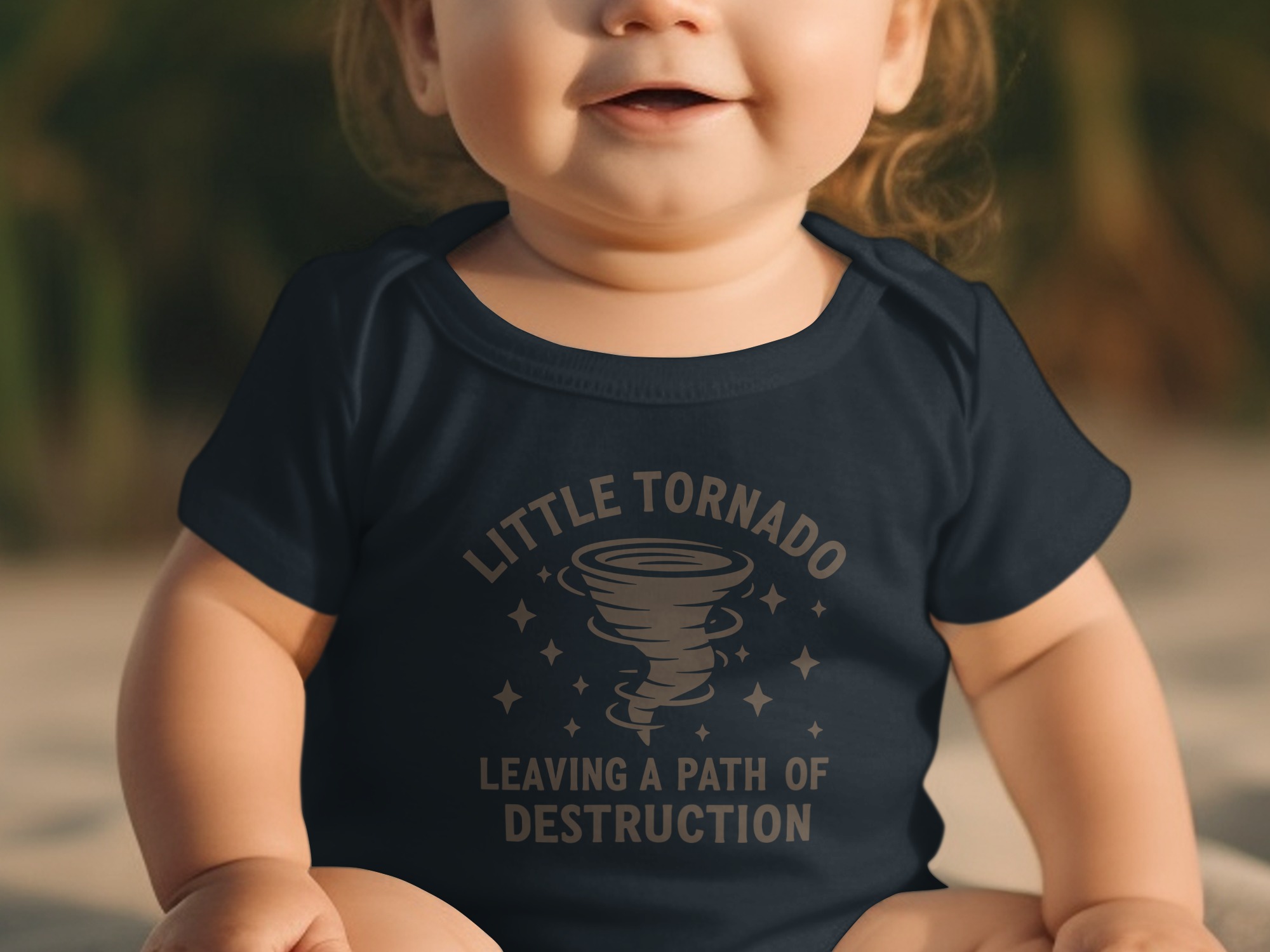 Little Tornado Baby Bodysuits Onesie - 12M, Black product image 1