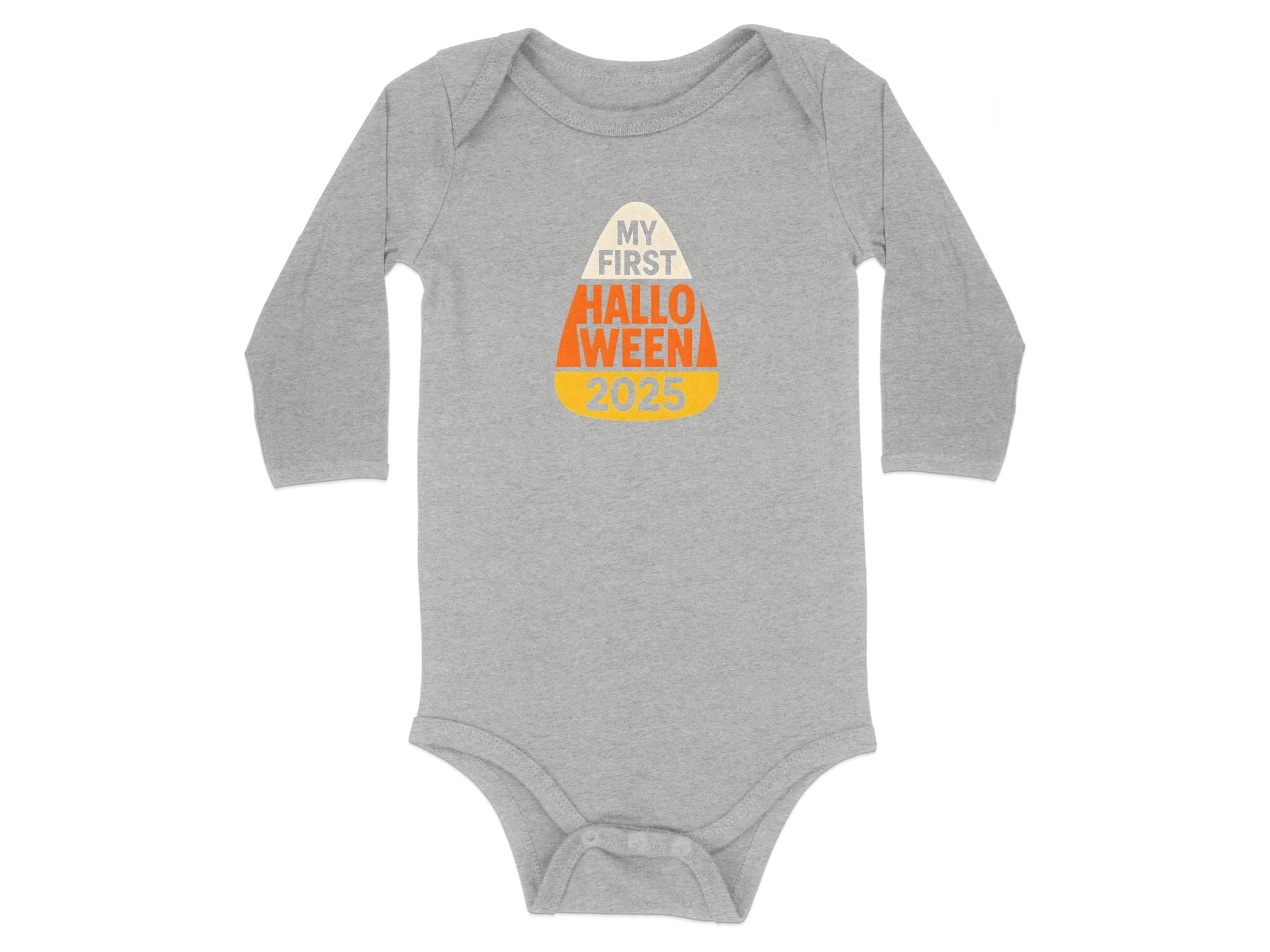 My First Halloween 2025 Long Sleeve Bodysuits - 12M, Heather product image 1