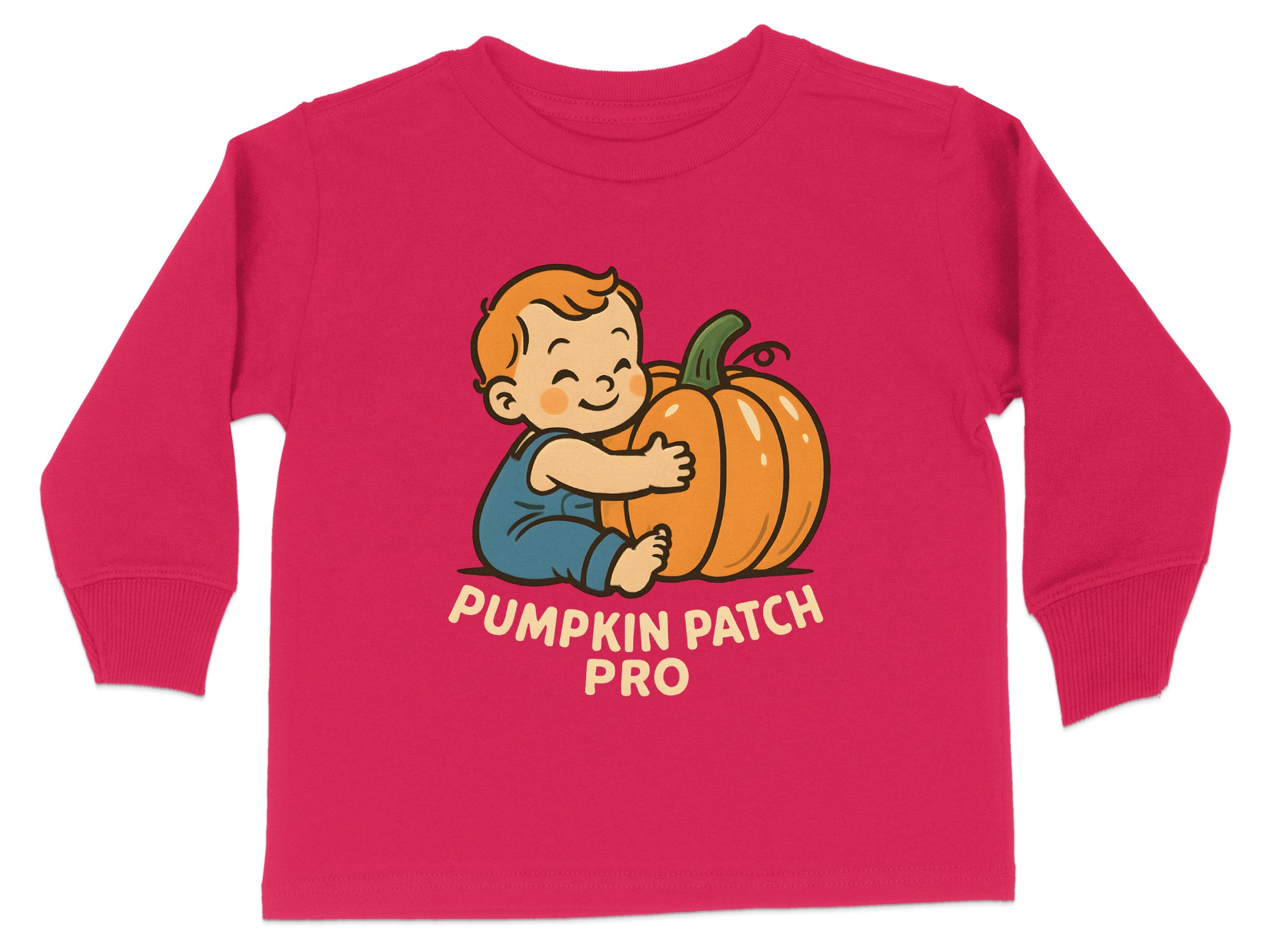 Pumpkin Patch Pro Graphic Print Long Sleeve T-Shirts - 5-6T, Red product image 1