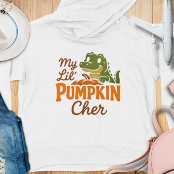 My Lil Pumpkin Cher Cozy Toddler Hoodie - 5-6T, White product image 1