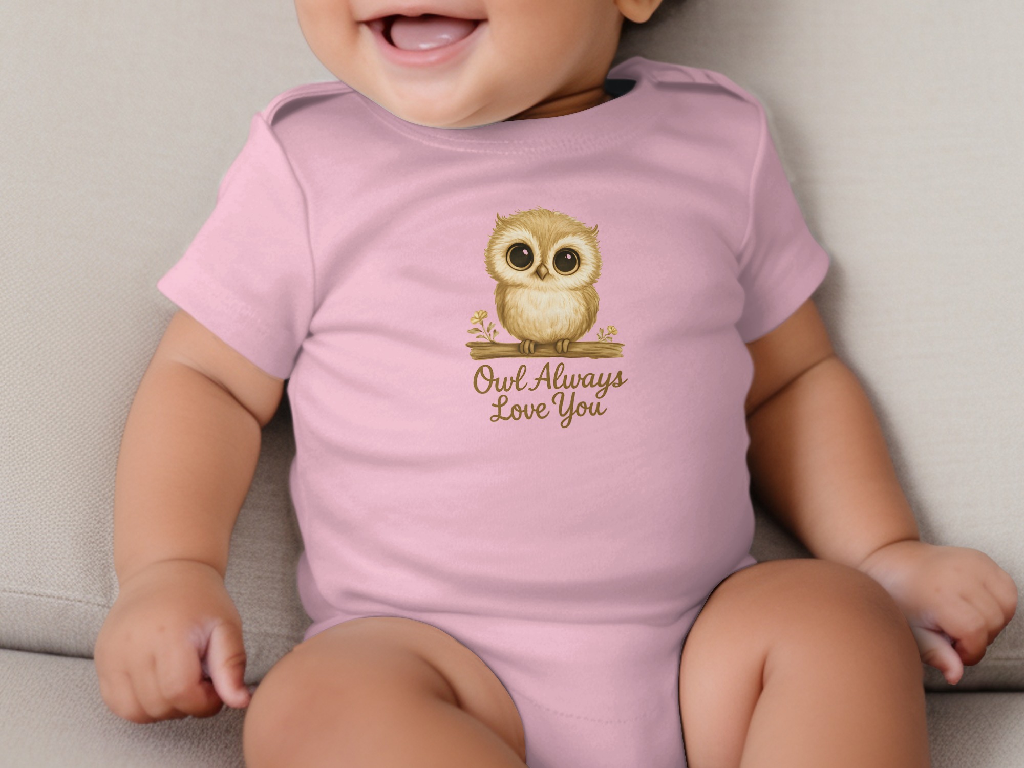 Owl Always Love You Graphic Image Baby Apparel Short and Long Sleeve Body Suit NB to 24M - Image 6