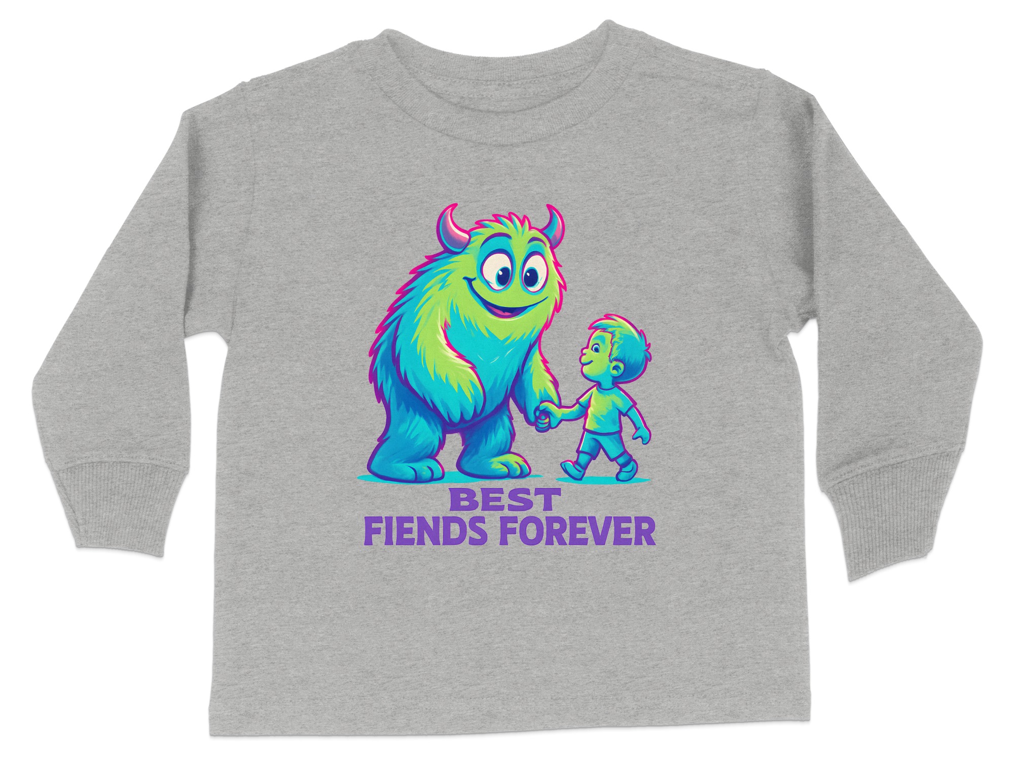 Best Fiends Forever Long Sleeve T-Shirts - 5-6T, Heather product image 1