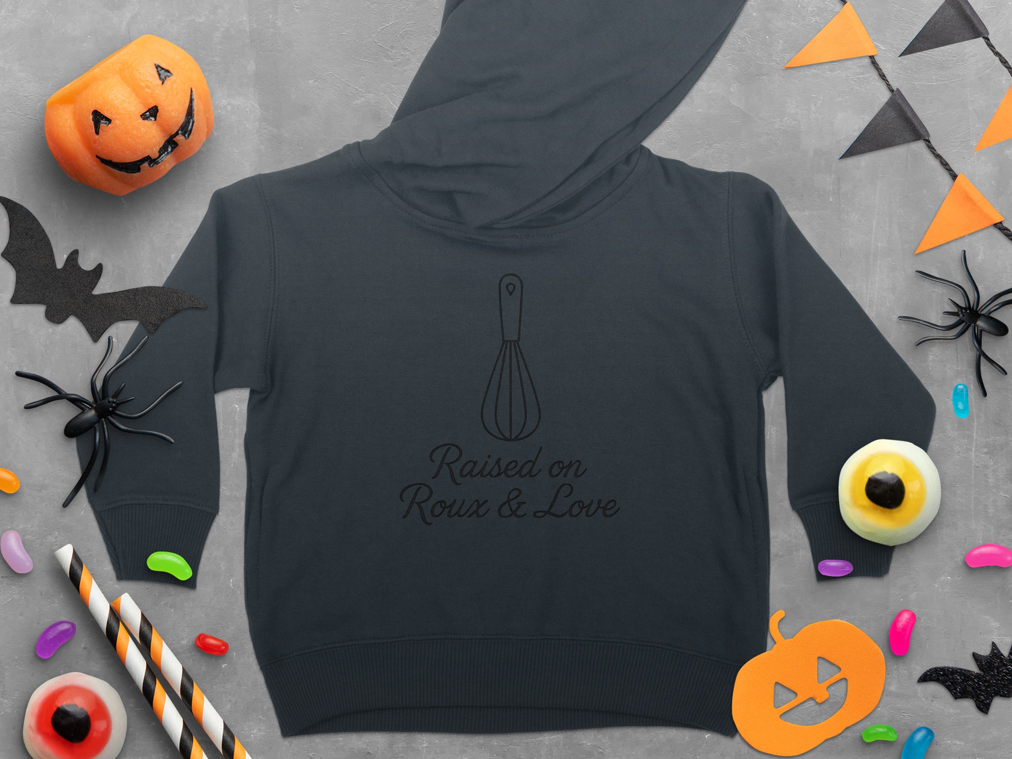 Raised on Roux Love Cozy Toddler Hoodie - 5-6T, Black product image 1
