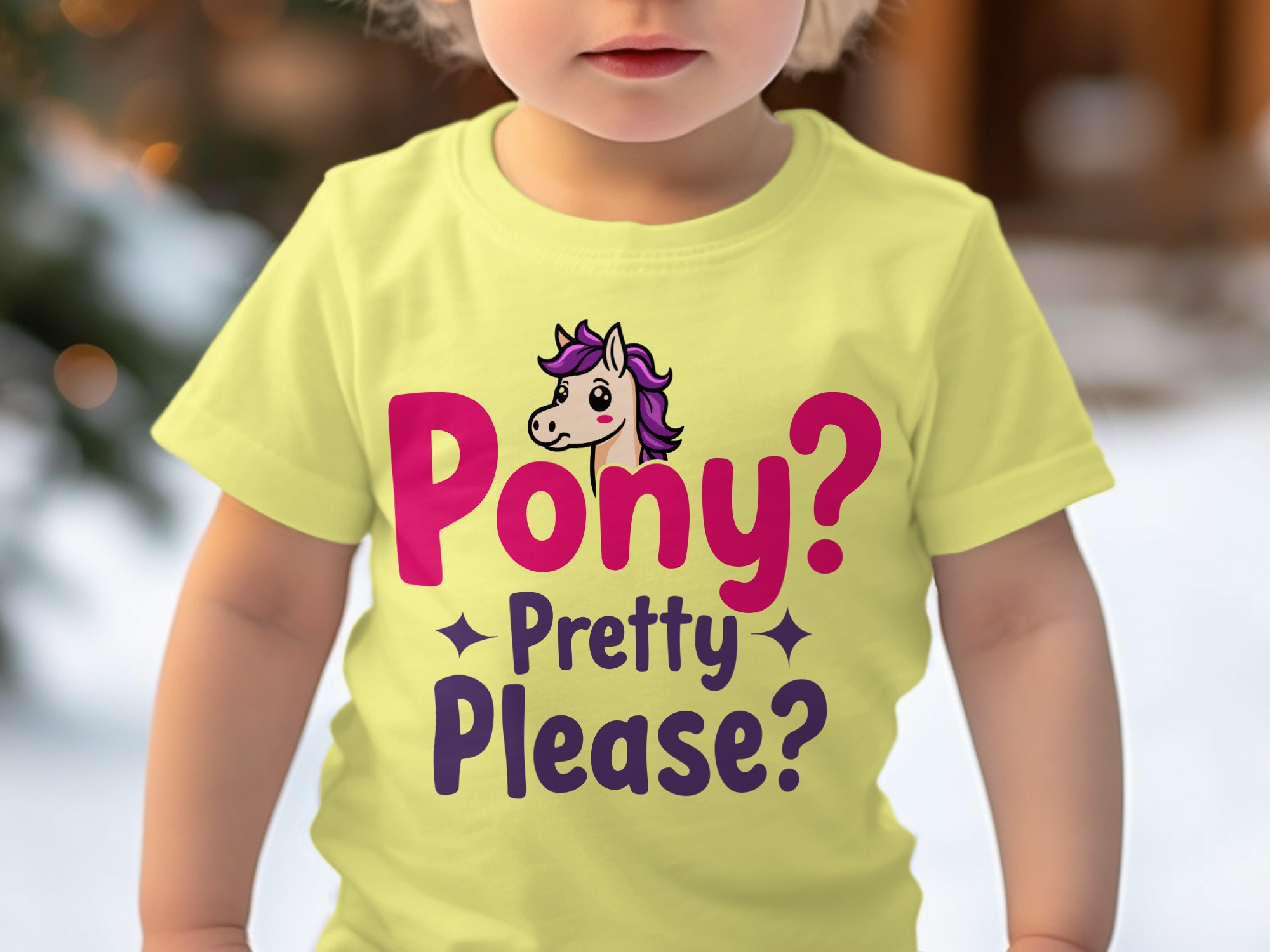 Pony Pretty Please Baby T-Shirt - 12-18M, Yellow product image 1