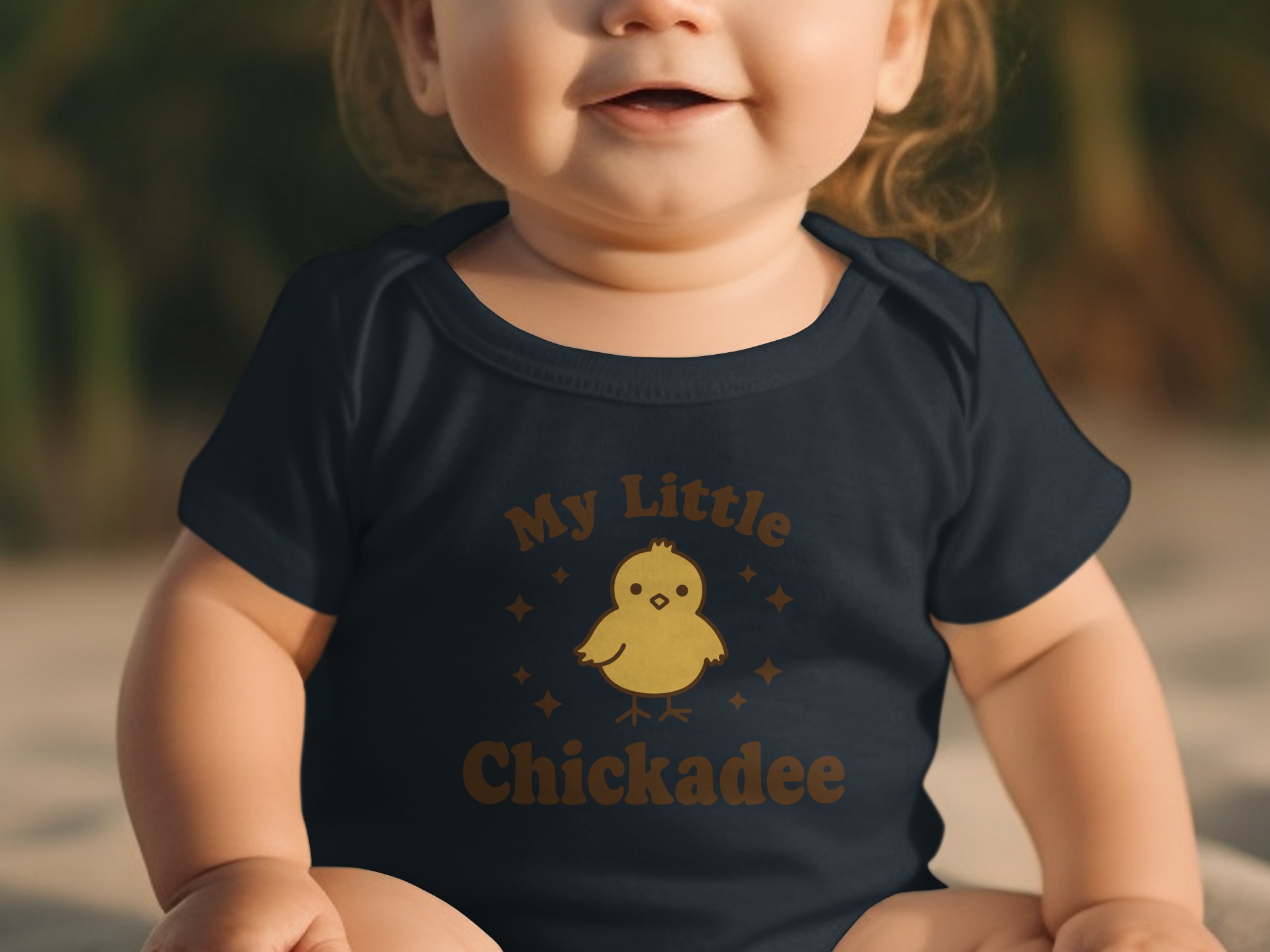 My Little Chickadee Baby Bodysuits Onesie - 12M, Black product image 1