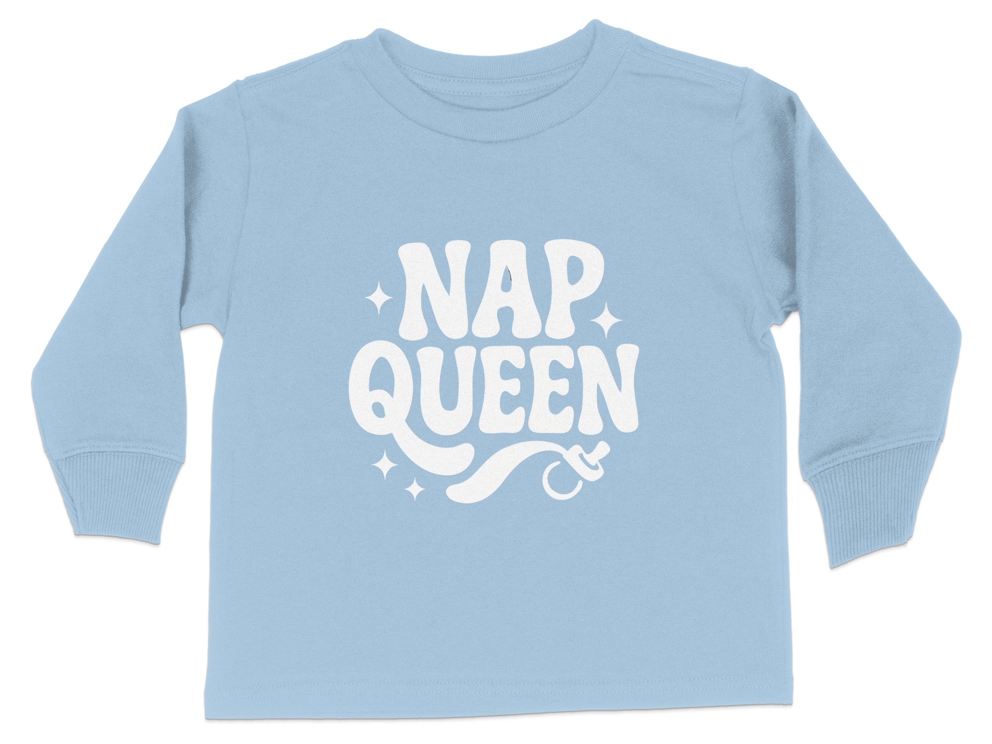 Nap Queen Toddler Long Sleeve Tee | Fun Graphic Kids Shirt | Cute T-Shirt for Toddlers Sizes 2T-4T - Image 7