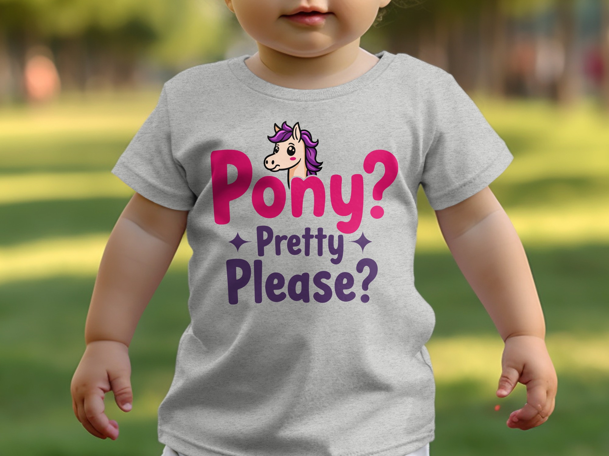 Pony Pretty Please Baby T-Shirt - 12-18M, Athletic Heather product image 1