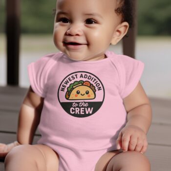 Newest Addition to the Crew Baby Bodysuits Onesie - 12M, Pink product image 1