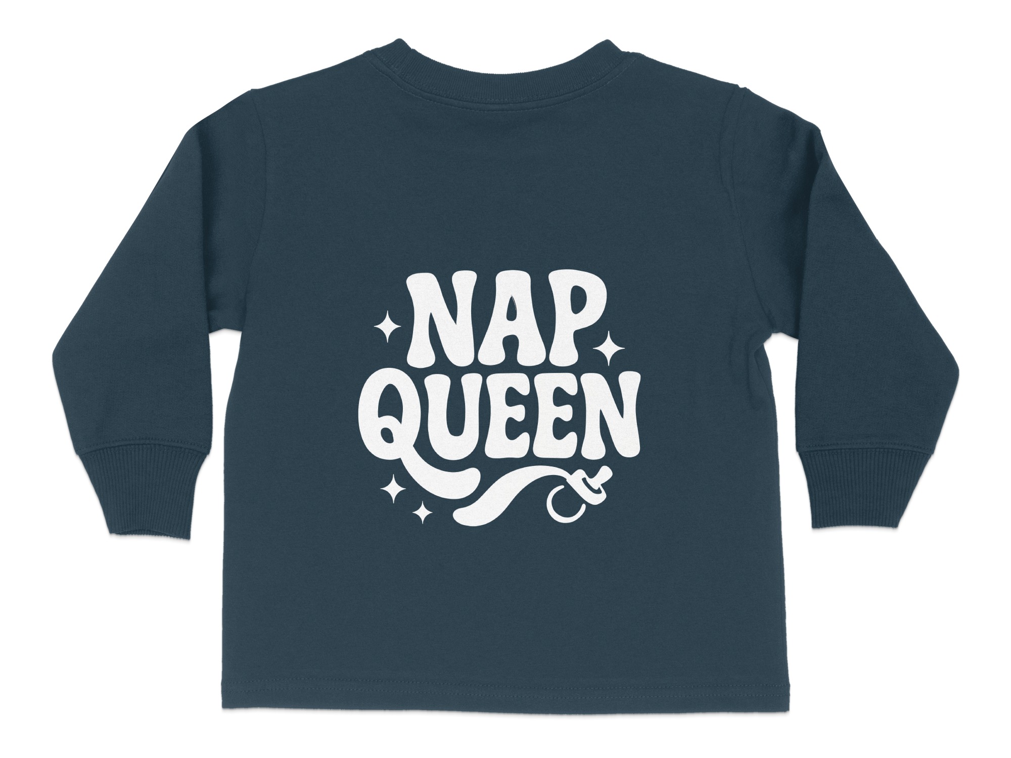 Nap Queen Toddler Long Sleeve Tee | Fun Graphic Kids Shirt | Cute T-Shirt for Toddlers Sizes 2T-4T - Image 11