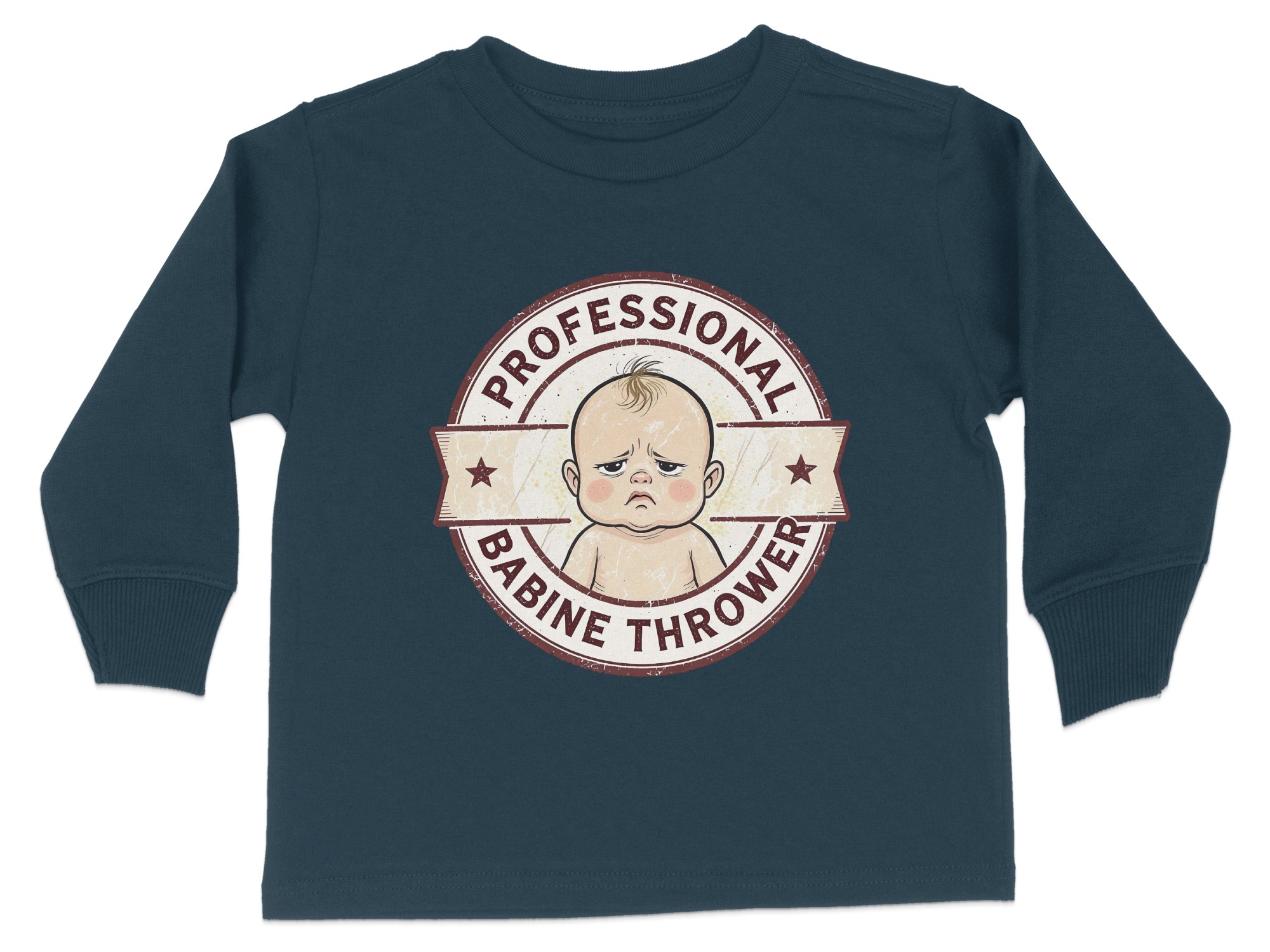 Professional Babine Thrower Graphic Toddler Tee, Humorous Long Sleeve Shirt, Sizes 2T-4T - Image 3