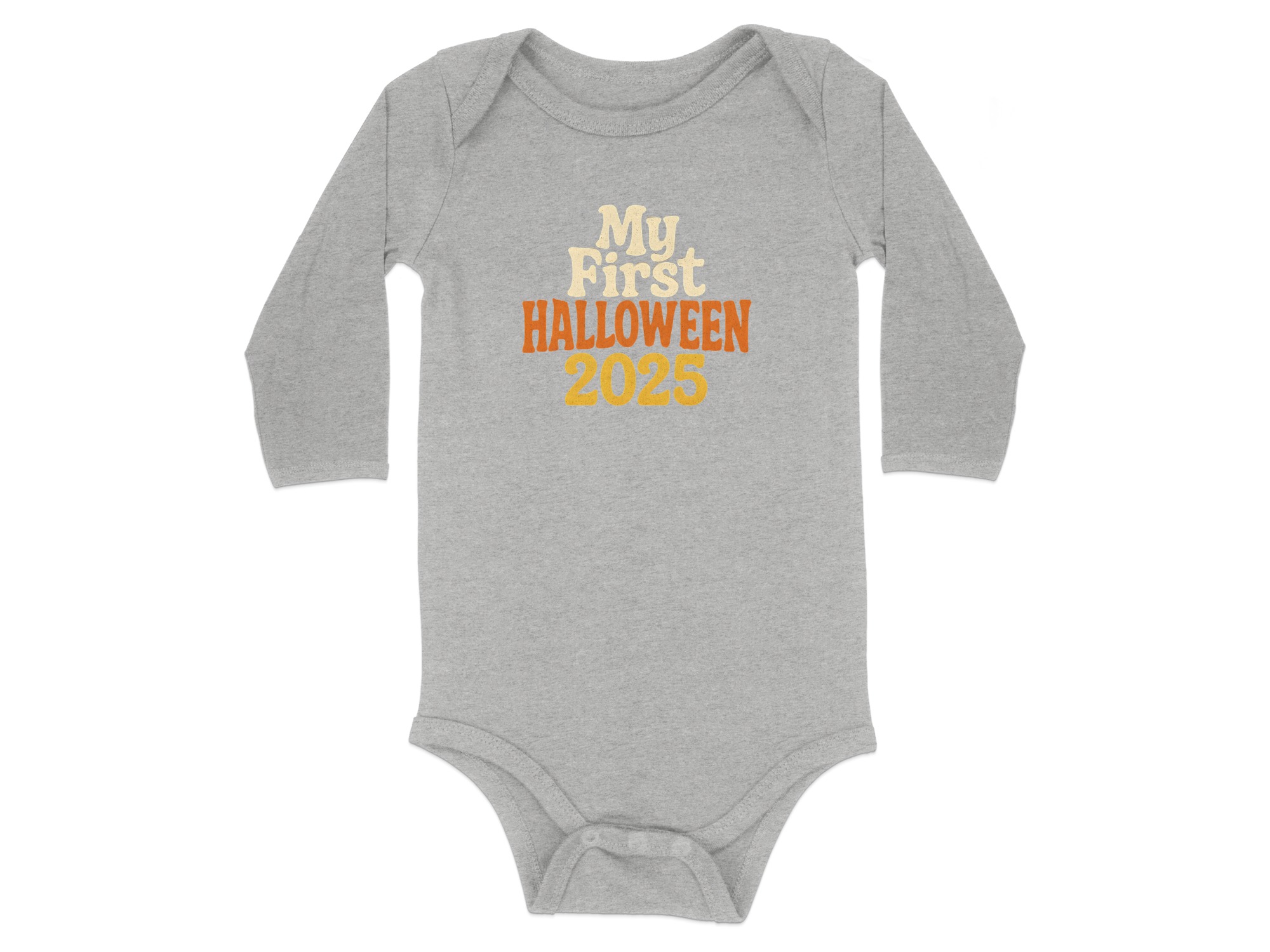 My First Halloween 2025 Long Sleeve Bodysuits - 12M, Heather product image 1
