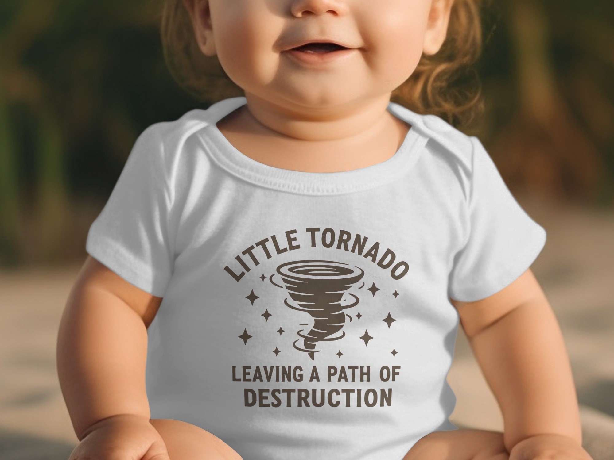 “Little Tornado Baby Bodysuits Onesie” Baby Bodysuit | Cute Cartoon Kids Shirt | Infant Onesie Sizes NB to 24M product image 1