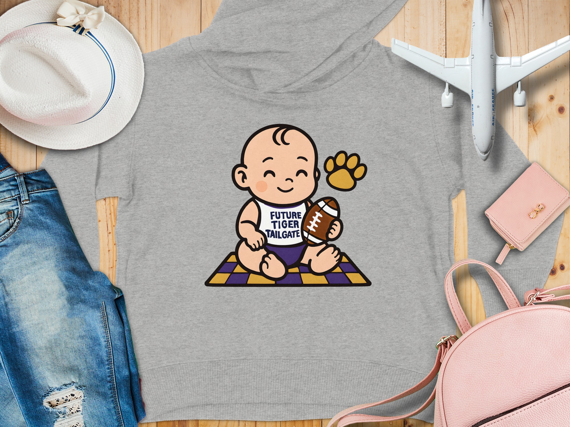 Future Tiger Tailgate Toddler Hoodie - 5-6T, Heather product image 1