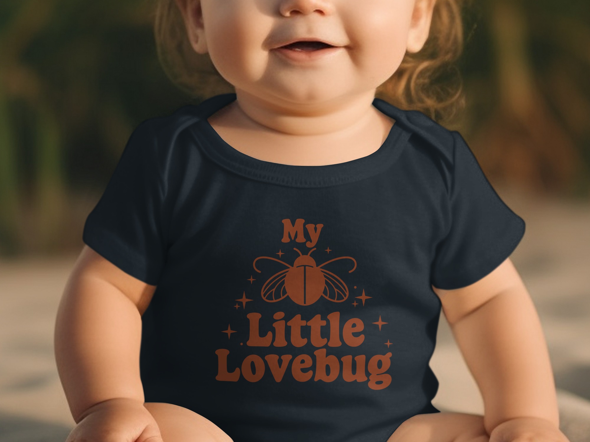 My Little Lovebug Baby Bodysuits Onesie - 6M, Black product image 1