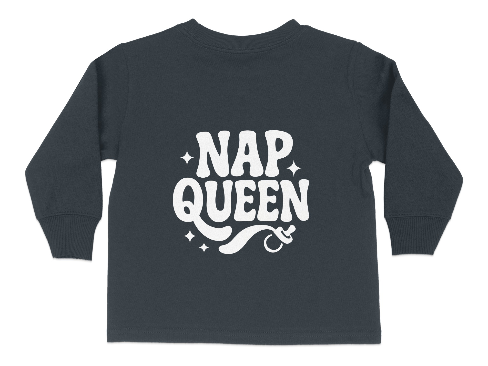 Nap Queen Toddler Long Sleeve Tee | Fun Graphic Kids Shirt | Cute T-Shirt for Toddlers Sizes 2T-4T - Image 10