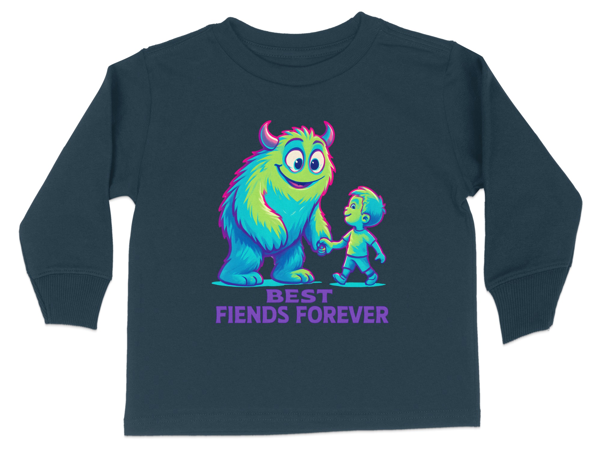 Best Fiends Forever Long Sleeve T-Shirts - 5-6T, Navy product image 1