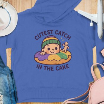 Cutest Catch In The Cake Cozy Toddler Hoodie - 5-6T, Vintage Royal product image 1