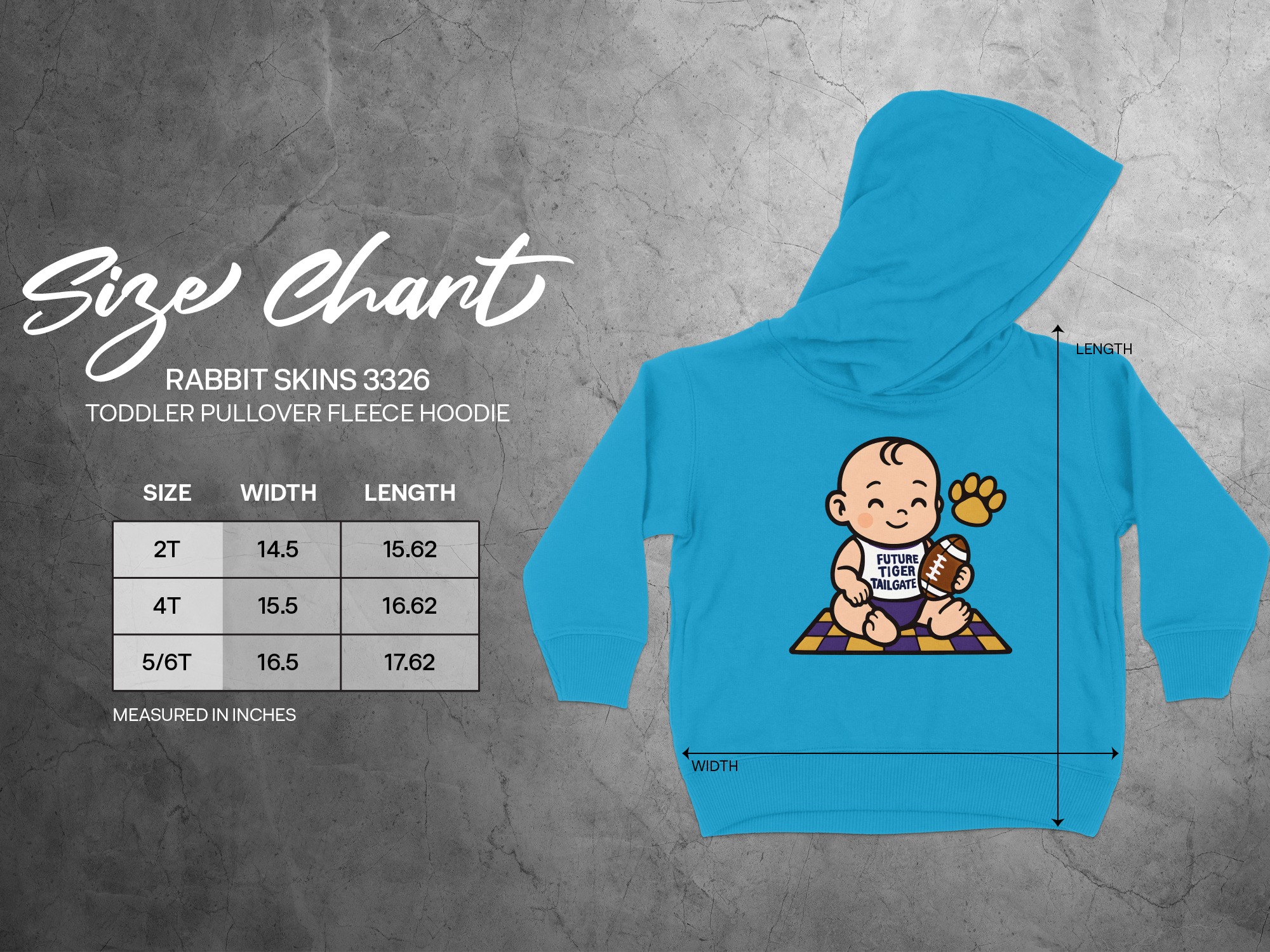 “Future Tiger Tailgate Toddler Hoodie” Toddler Hoodie | Louisiana Baby Gift | Toddler Sizes 2T to 6T product image 2