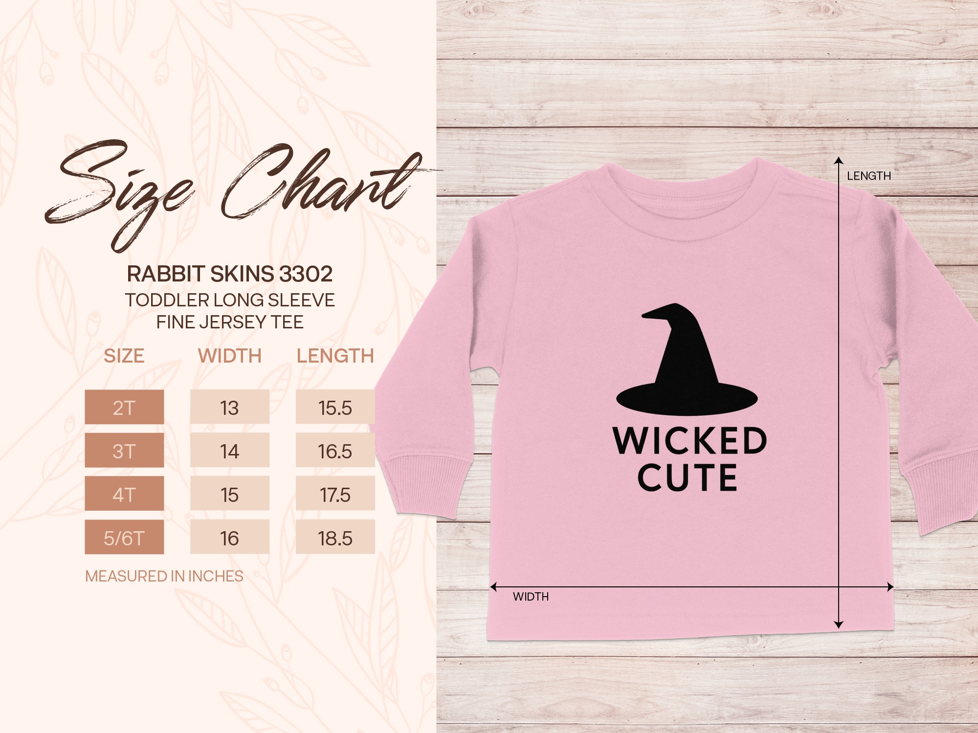 “Wicked Cute Witch Hat Graphic Long Sleeve T” Baby Bodysuit | Cute Halloween Cartoon Shirt | Infant Onesie Sizes NB to 24M product image 2