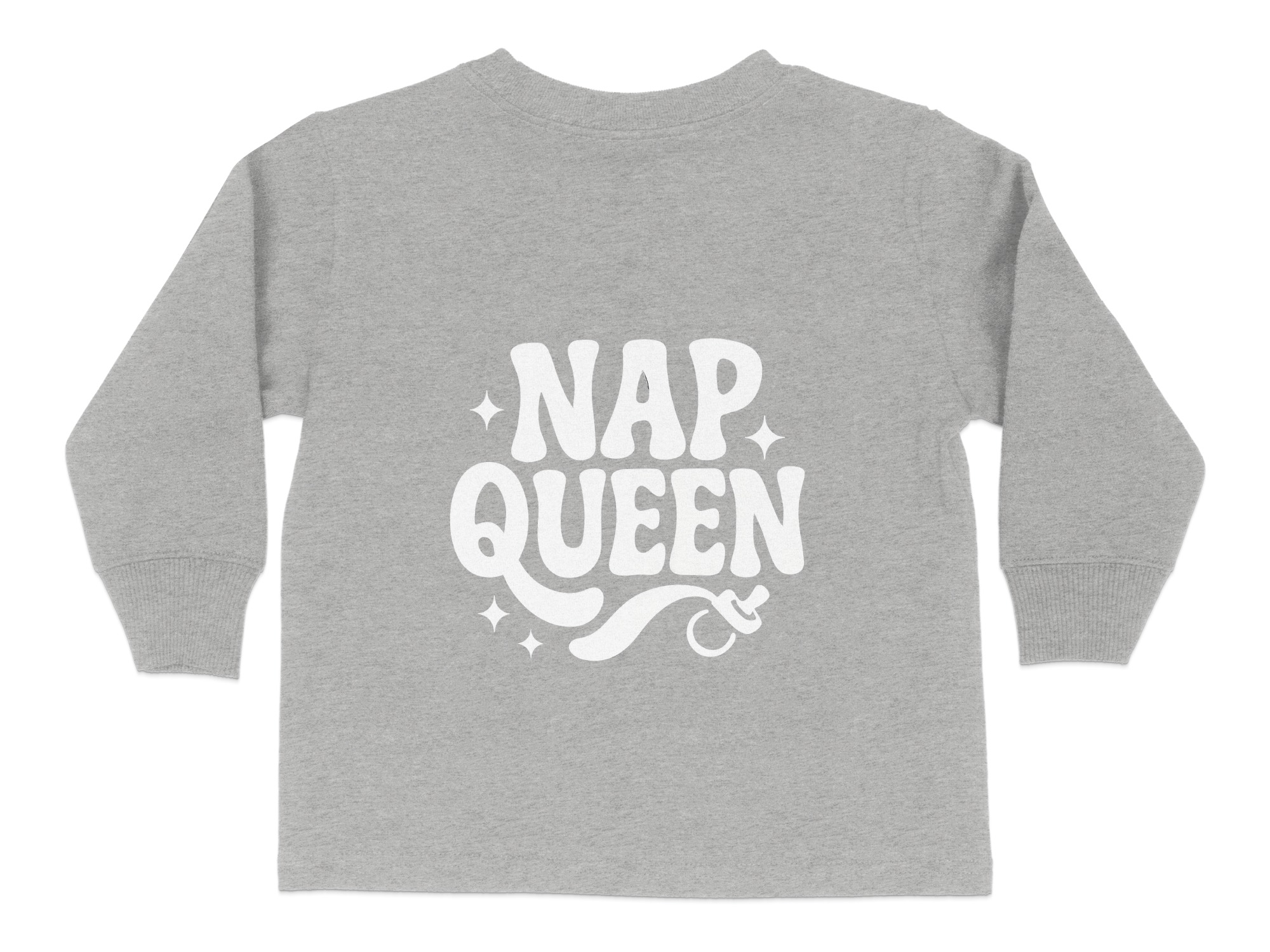 Nap Queen Toddler Long Sleeve Tee | Fun Graphic Kids Shirt | Cute T-Shirt for Toddlers Sizes 2T-4T - Image 14