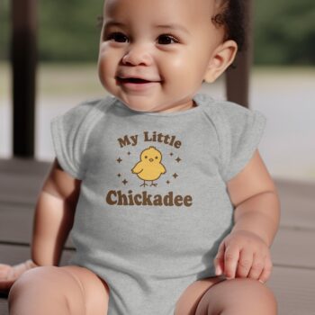 My Little Chickadee Baby Bodysuits Onesie - 12M, Heather product image 1