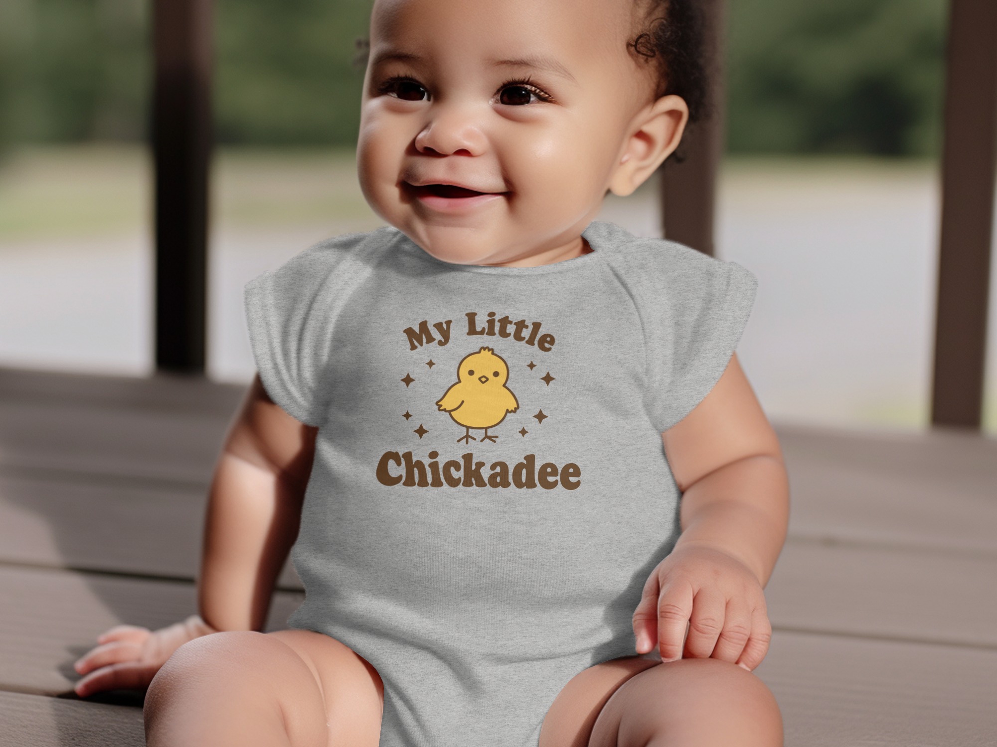 My Little Chickadee Baby Bodysuits Onesie - 12M, Heather product image 1