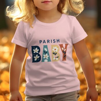 Parish Baby Floral Letters Baby T-Shirt - 12-18M, Pink product image 1