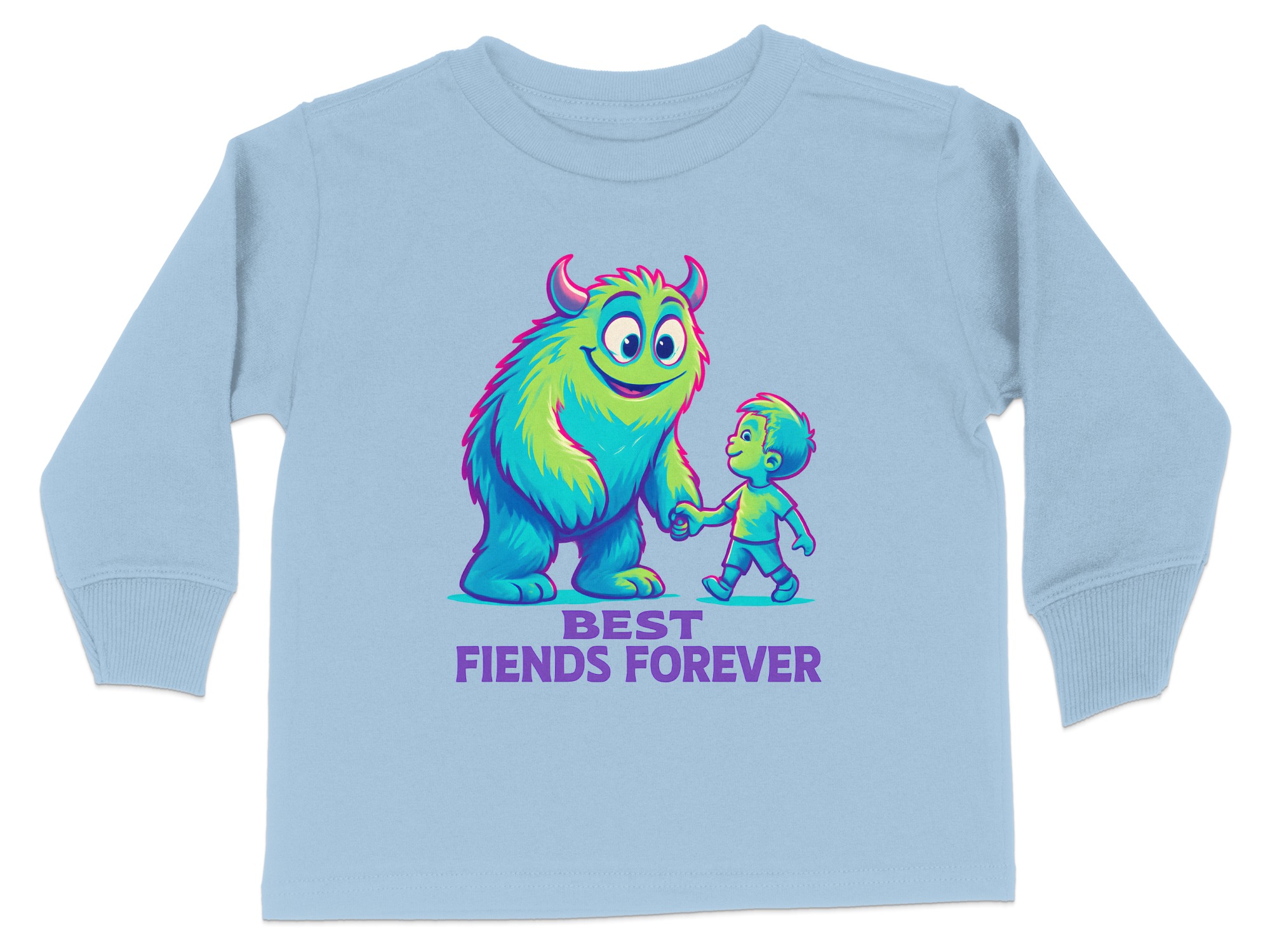 Best Fiends Forever Long Sleeve T-Shirts - 5-6T, Light Blue product image 1