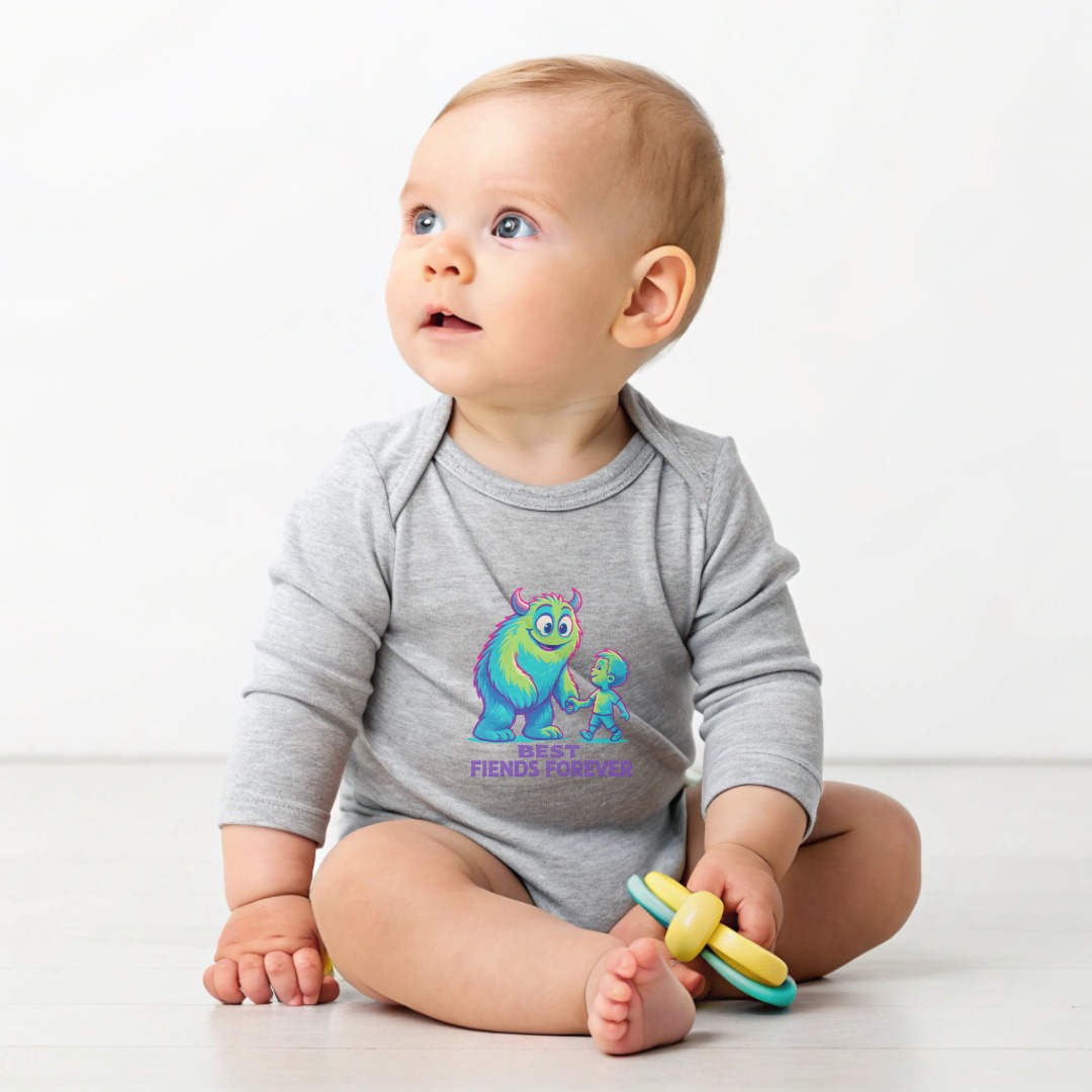 “Best Fiends Forever Long Sleeve Bodysuits” Baby Bodysuit | Cute Baby/Toddler Shirt | Infant Onesie Sizes NB to 24M product image 2