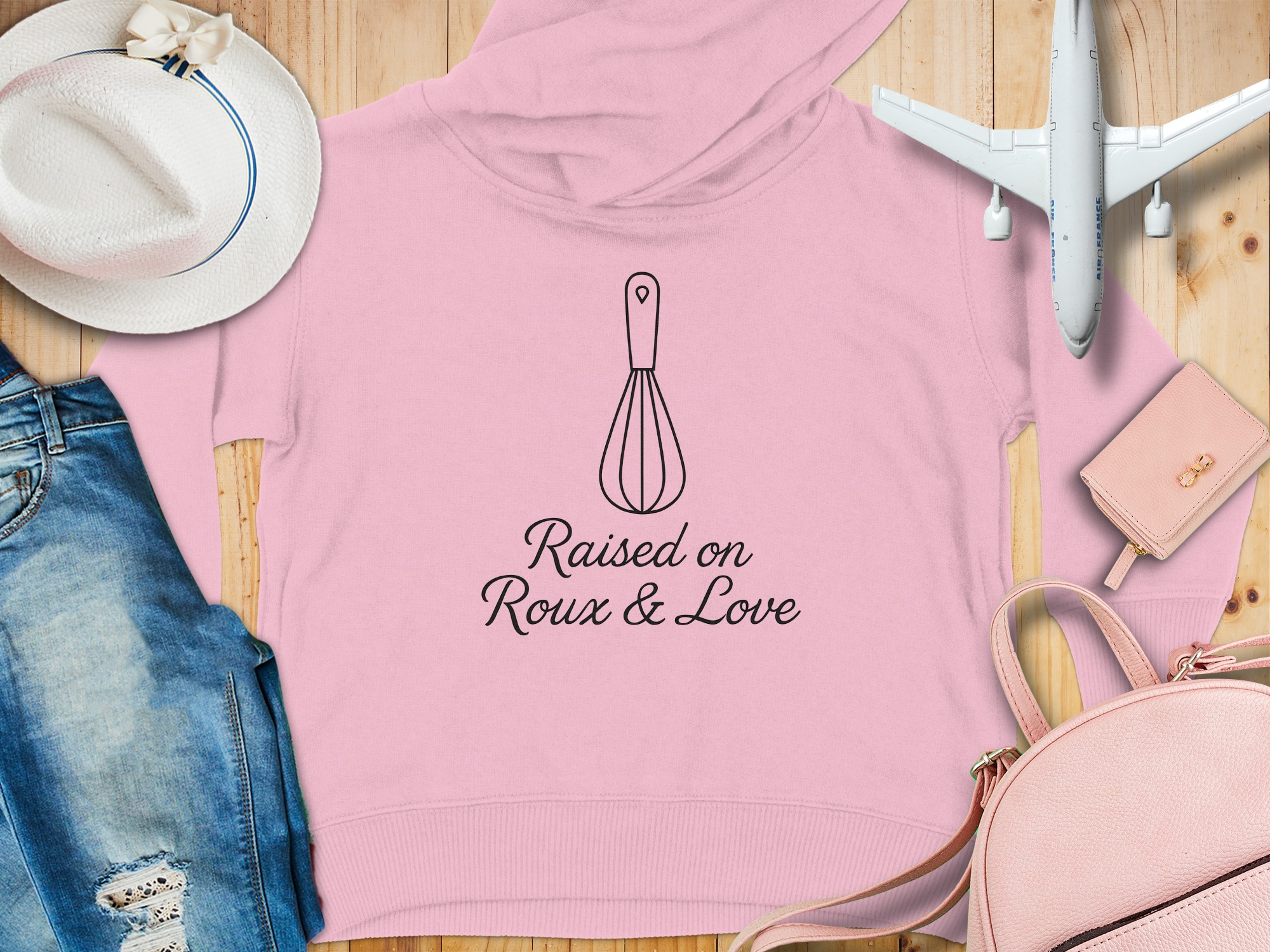 Raised on Roux Love Cozy Toddler Hoodie - 5-6T, Pink product image 1