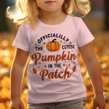 Officially The Cutest Pumpkin In The Patch Baby T-Shirt - 12-18M, Pink product image 1