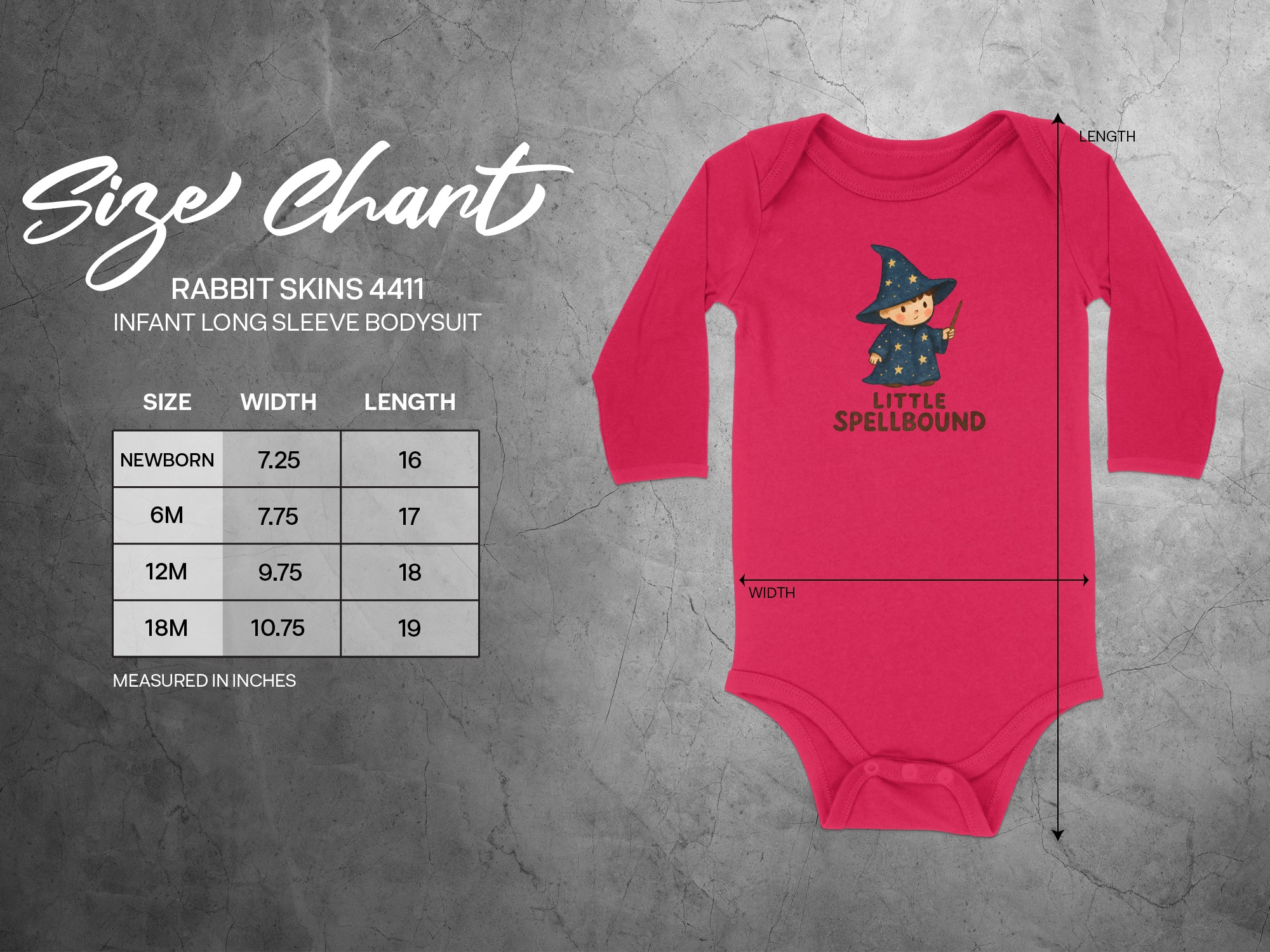 Little Spellbound Wizard Cartoon Illustration Bodysuit Short and Long Sleeve Body Suit NB to 24M - Image 12