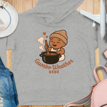 Gumbo Weather Bebe Toddler Pullover Fleece Hoodie Sizes 2T 4T 5T-6T Hoodie - 5-6T, Heather product image 1