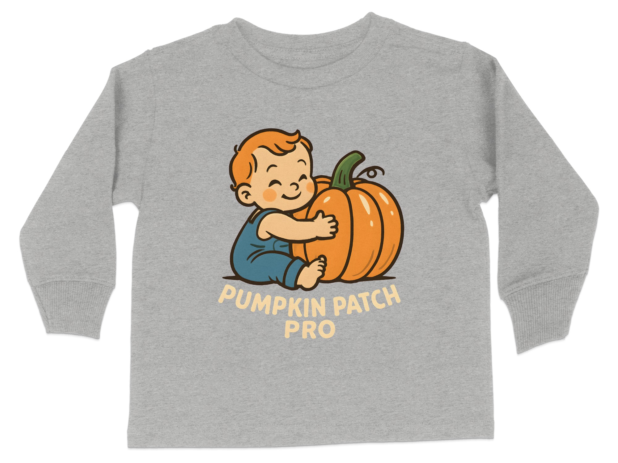 Pumpkin Patch Pro Graphic Print Long Sleeve T-Shirts - 5-6T, Heather product image 1