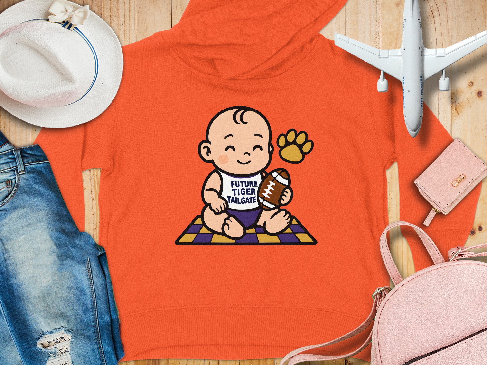 Future Tiger Tailgate Toddler Hoodie - 5-6T, Orange product image 1