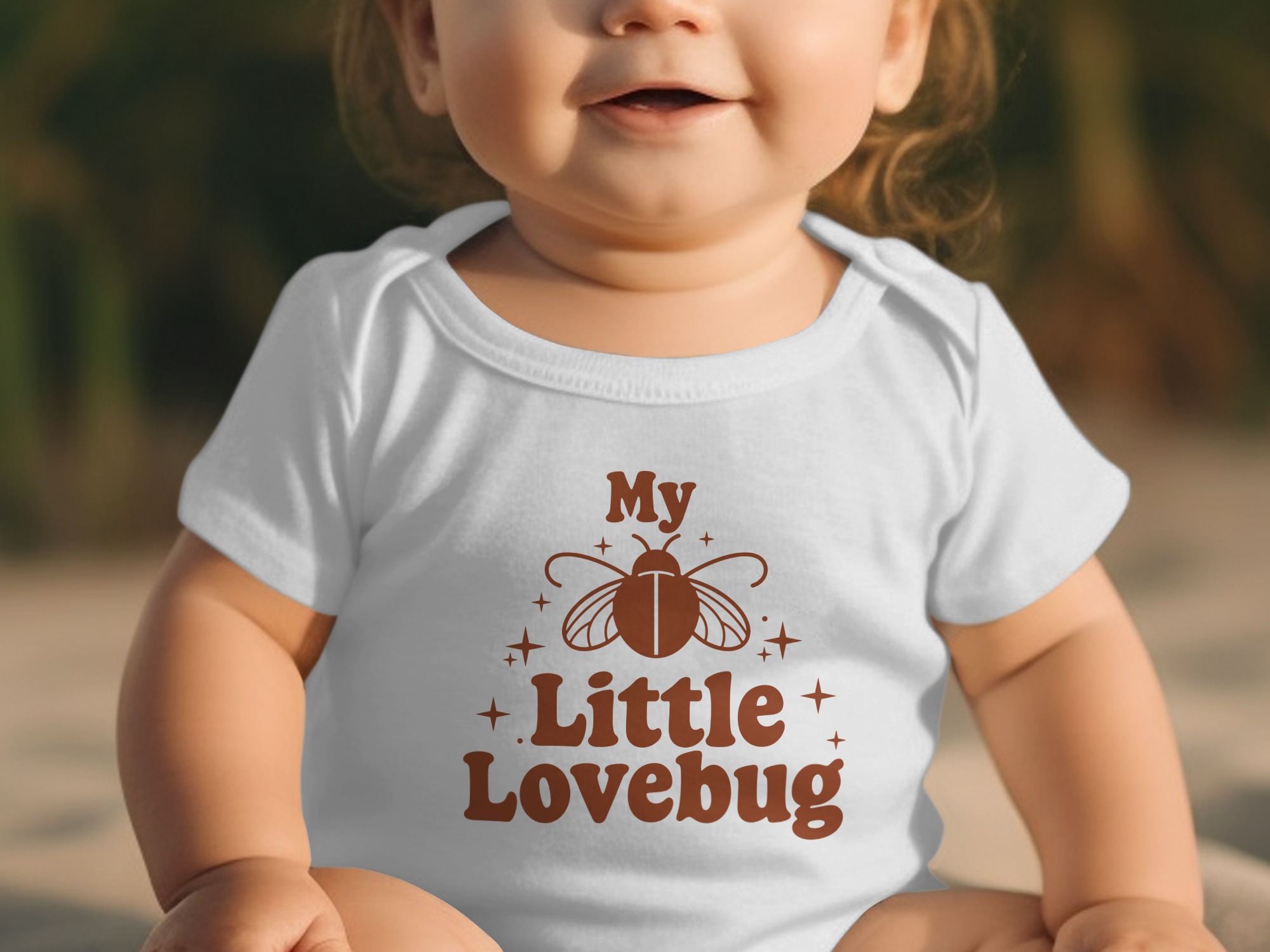 My Little Lovebug Baby Bodysuits Onesie - 24M, White product image 1