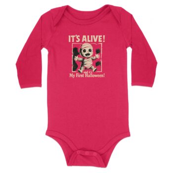 It's Alive My First Halloween Long Sleeve Bodysuits - 12M, Red product image 1