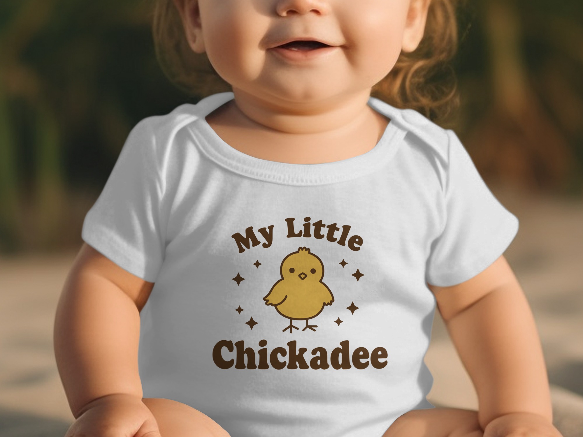 My Little Chickadee Baby Bodysuits Onesie - 12M, White product image 1