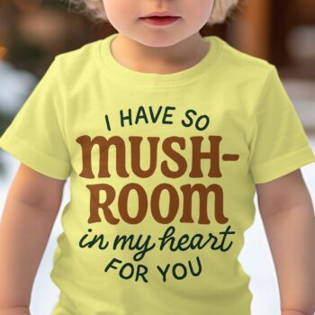 Mushroom In My Heart For You Baby T-Shirt - 12-18M, Yellow product image 1