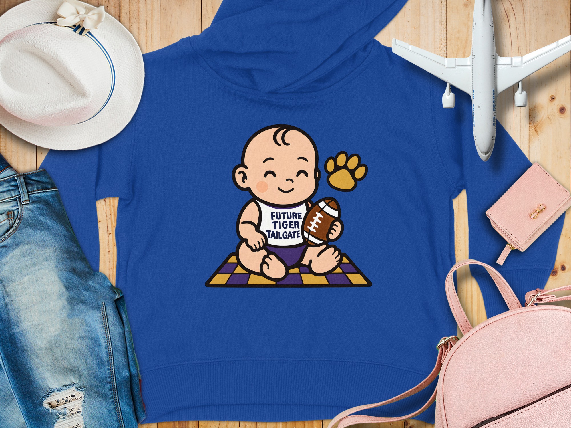 Future Tiger Tailgate Toddler Hoodie - 5-6T, Royal product image 1