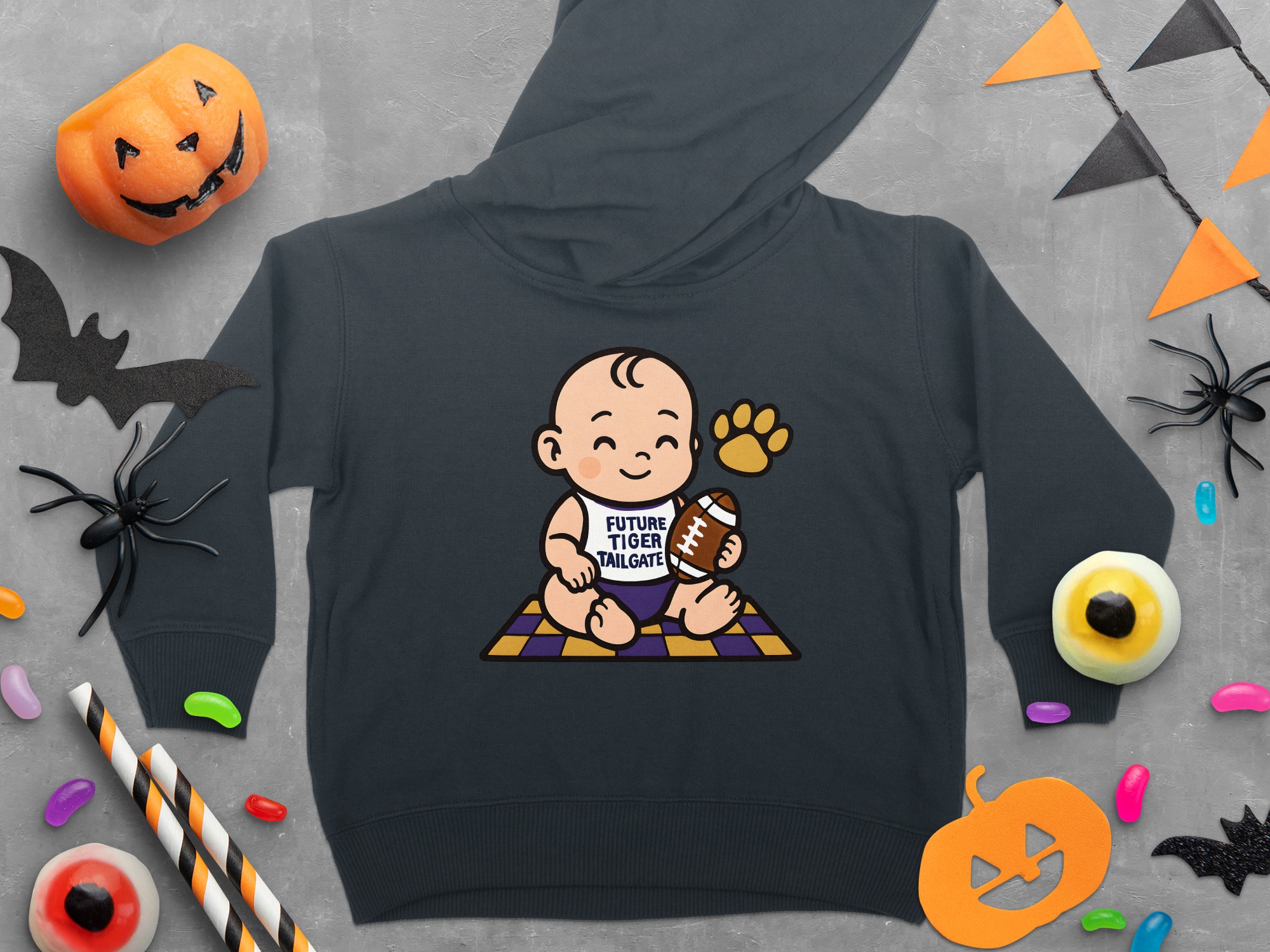 Future Tiger Tailgate Toddler Hoodie - 5-6T, Black product image 1