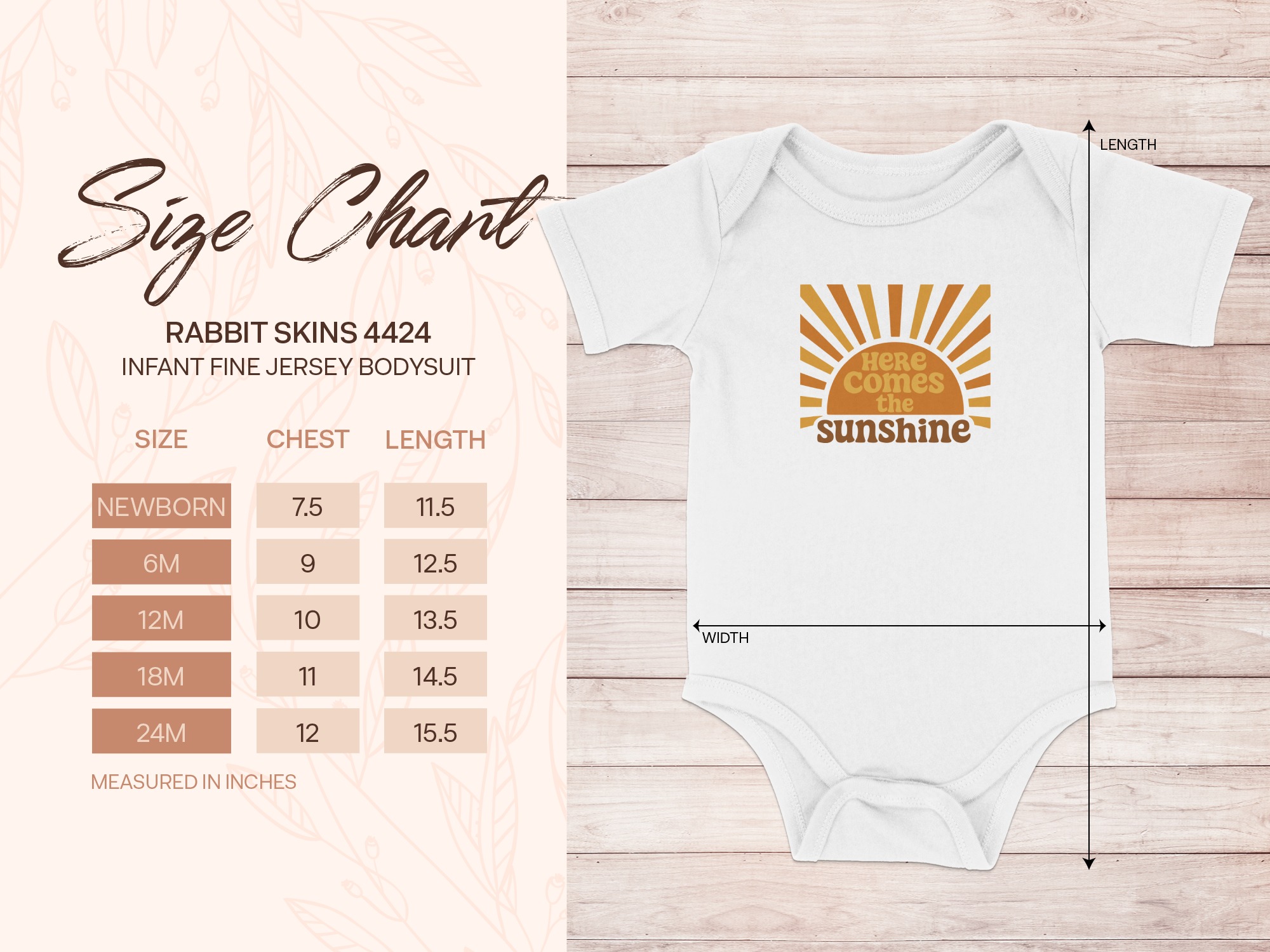 “Here Comes The Sunshine Baby Bodysuits Onesie” Baby Bodysuit | Cute Baby/Toddler Shirt | Infant Onesie Sizes NB to 24M product image 7