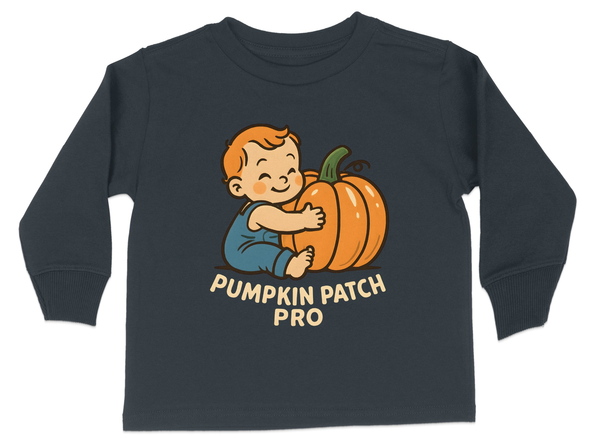 Pumpkin Patch Pro Graphic Print Long Sleeve T-Shirts - 5-6T, Black product image 1