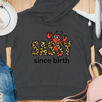 Sassy Since Birth Graphic Cozy Toddler Hoodie - 5-6T, Vintage Smoke product image 1