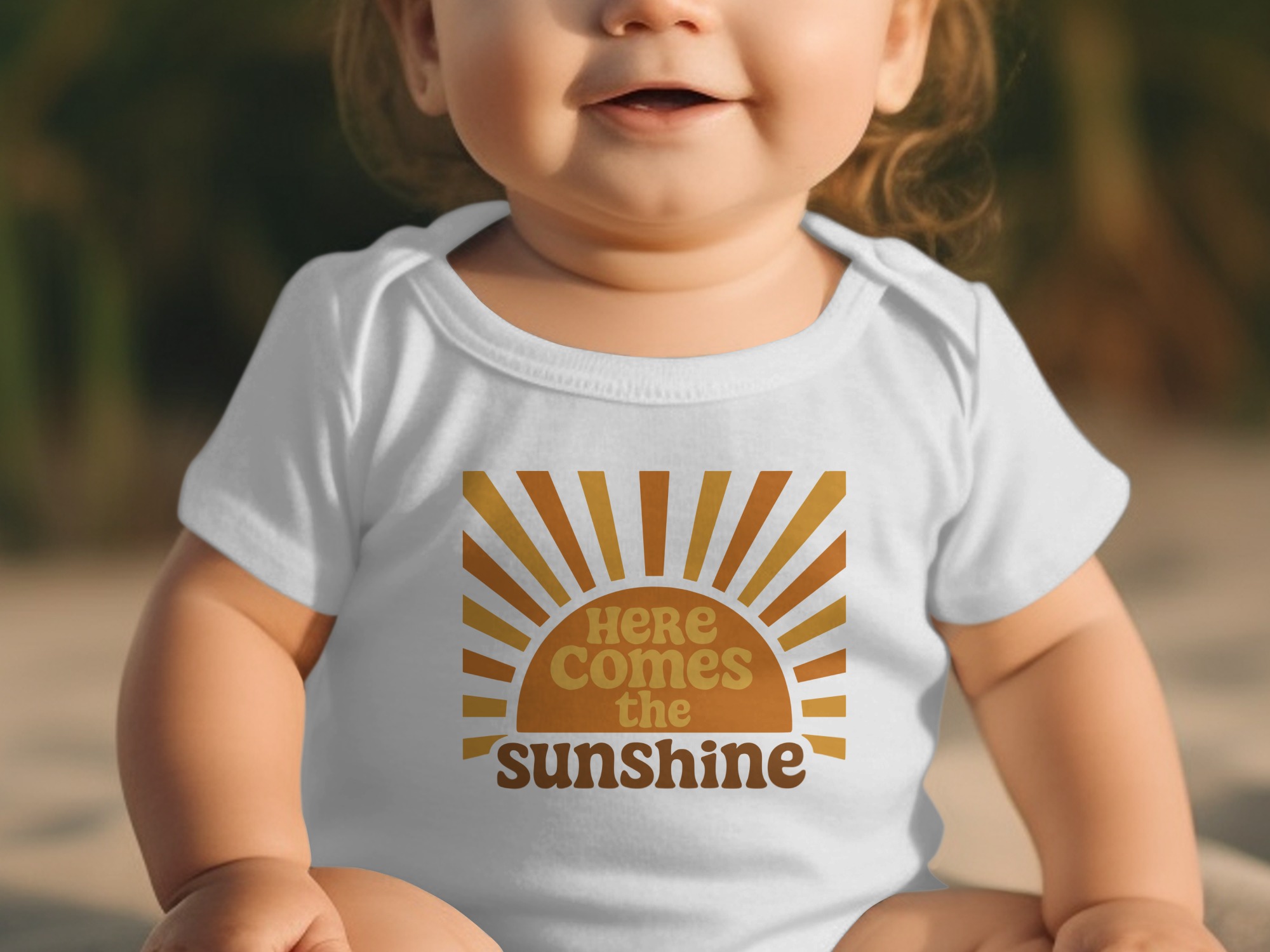 “Here Comes The Sunshine Baby Bodysuits Onesie” Baby Bodysuit | Cute Baby/Toddler Shirt | Infant Onesie Sizes NB to 24M product image 2