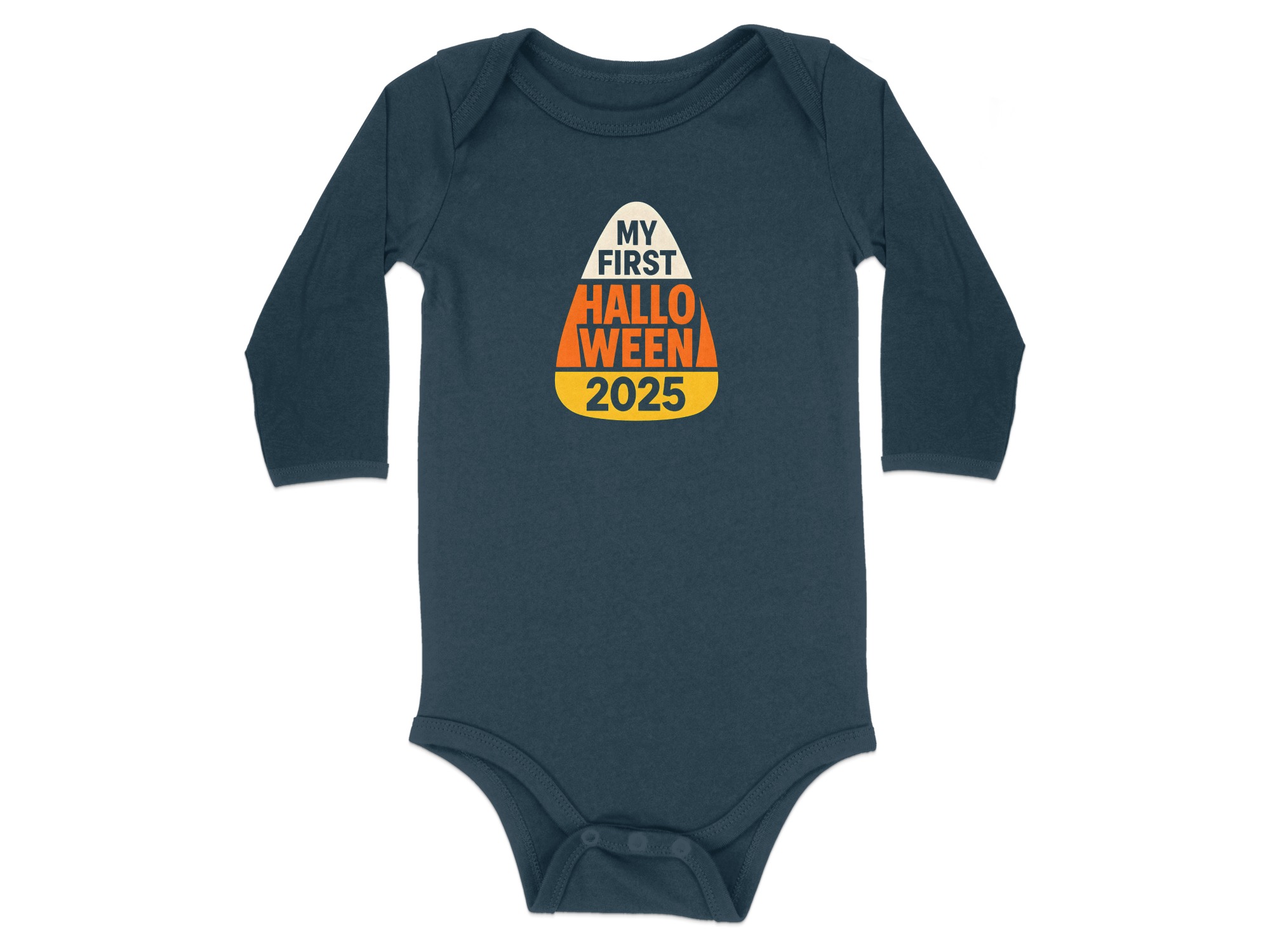 My First Halloween 2025 Long Sleeve Bodysuits - 12M, Navy product image 1